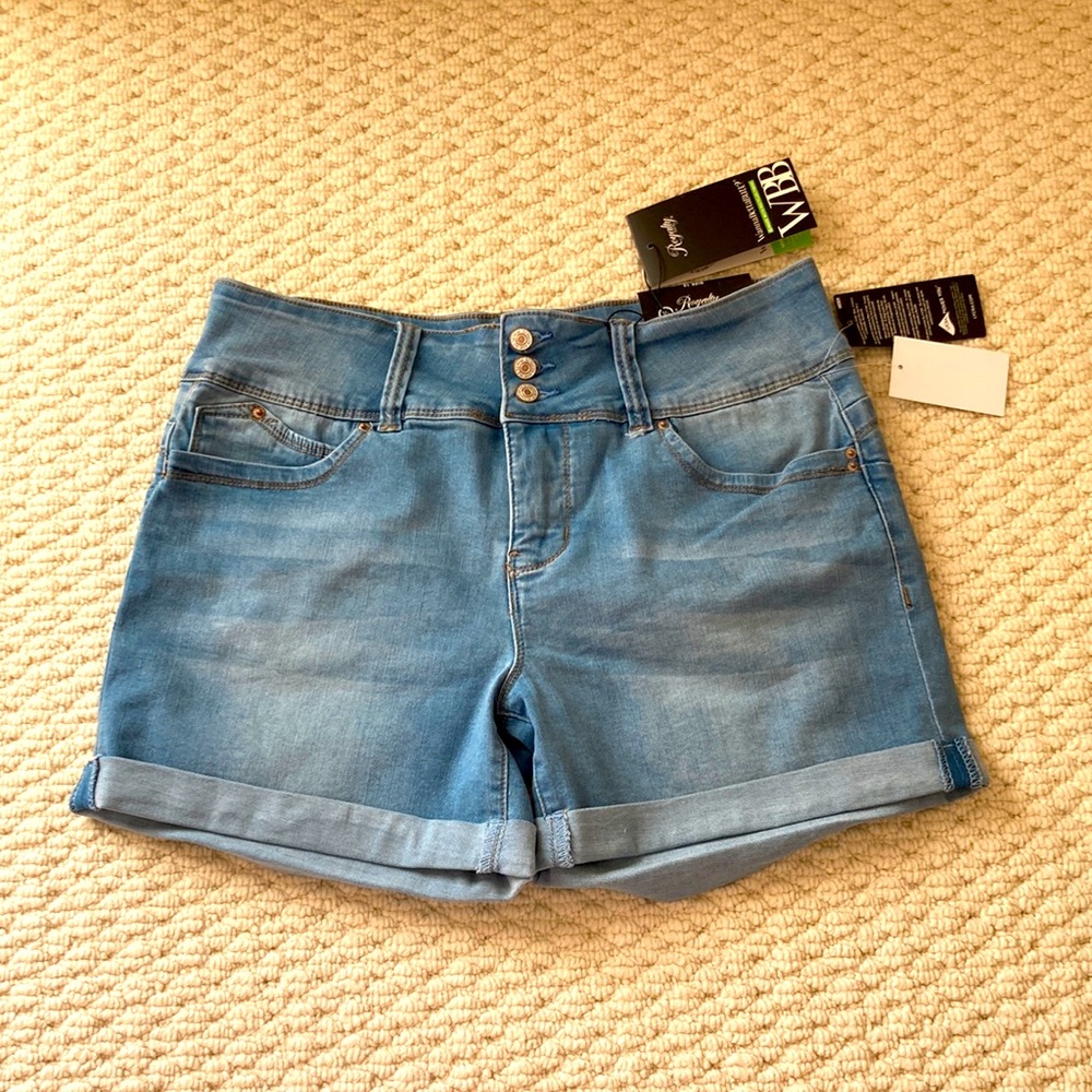 NWT jean, high rise shorts